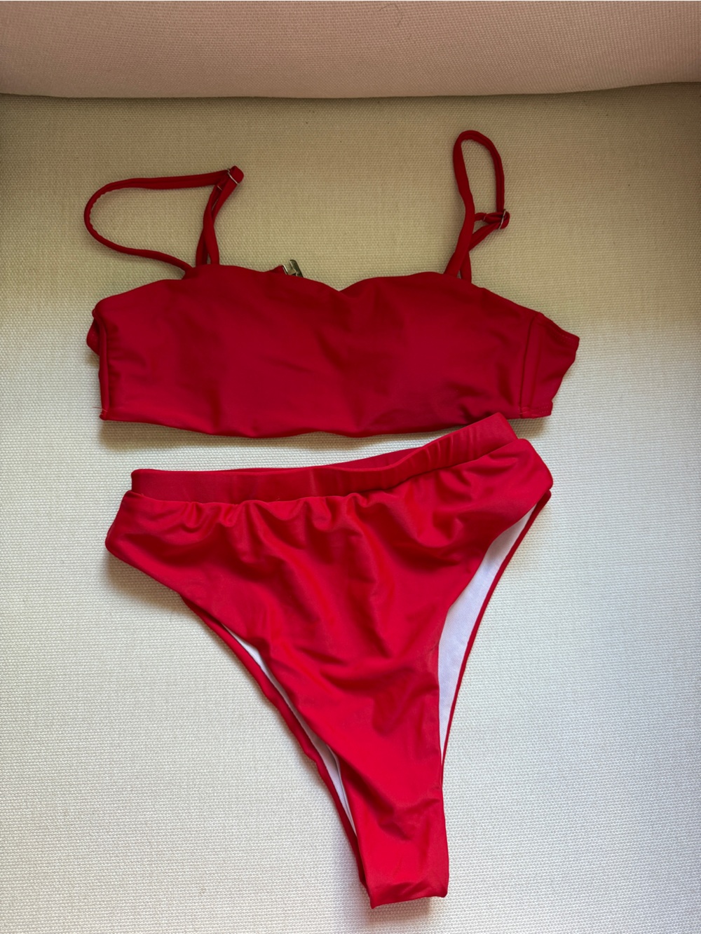 High-Cut Red Bikini Set - Two Piece Swim